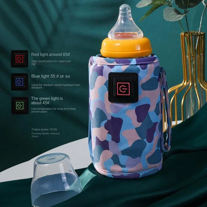 USB Milk Water Warmer Travel Stroller Insulated Bag Baby Nursing Bottle Heater Supplies for Outdoor Botella De Agua Para Niños