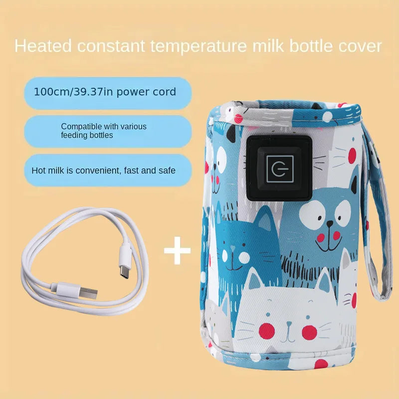 USB Milk Water Warmer Travel Stroller Insulated Bag Baby Nursing Bottle Heater Supplies for Outdoor Botella De Agua Para Niños