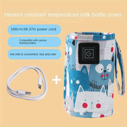USB Milk Water Warmer Travel Stroller Insulated Bag Baby Nursing Bottle Heater Supplies for Outdoor Botella De Agua Para Niños