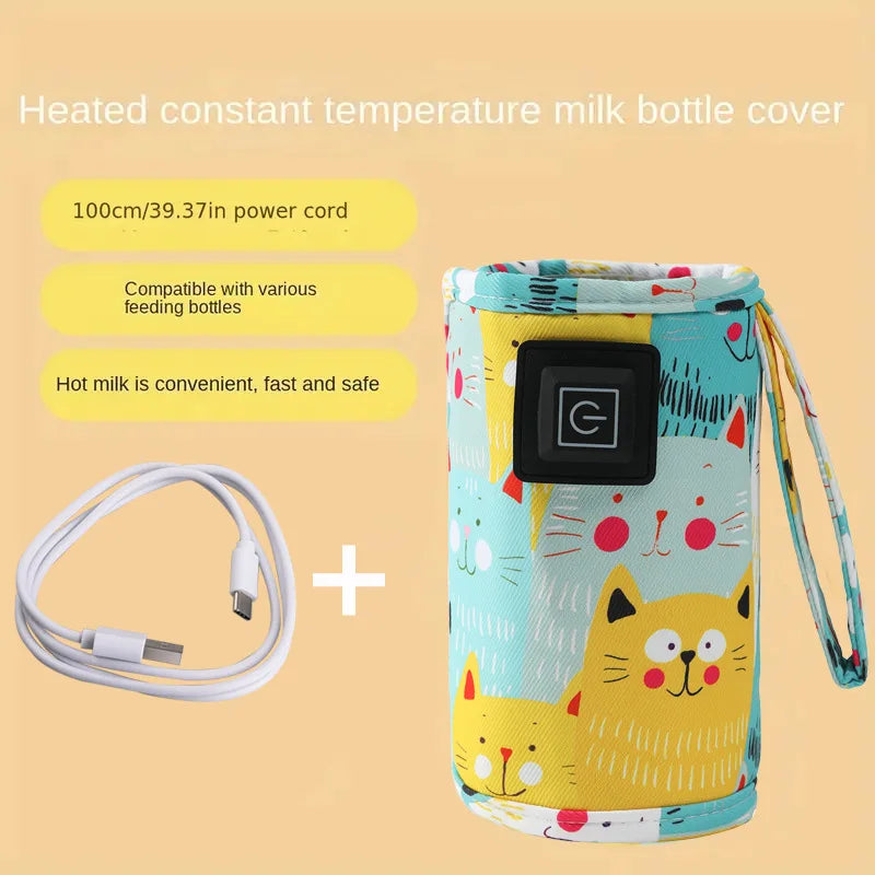 USB Milk Water Warmer Travel Stroller Insulated Bag Baby Nursing Bottle Heater Supplies for Outdoor Botella De Agua Para Niños
